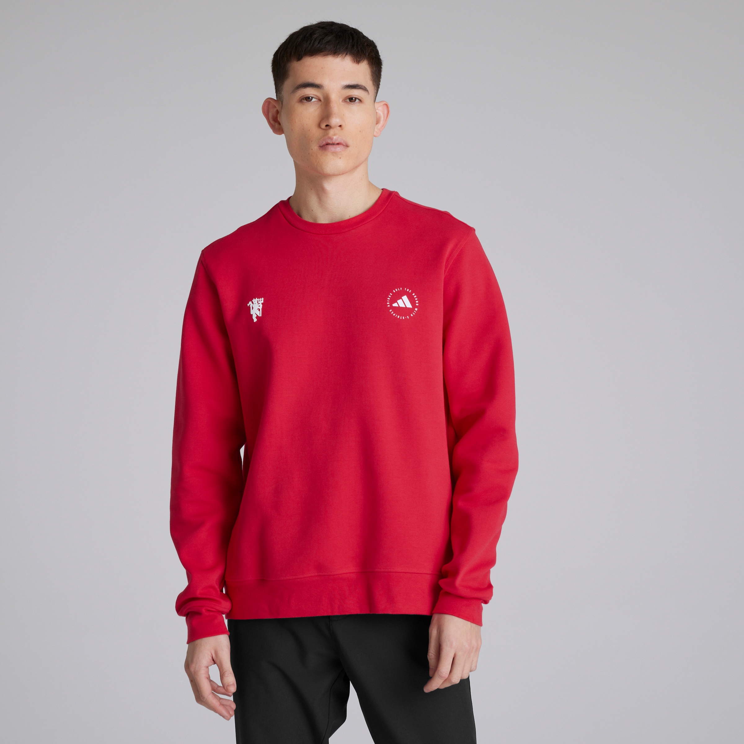 Manchester United x adidas Golf Crewneck Sweatshirt Red Red