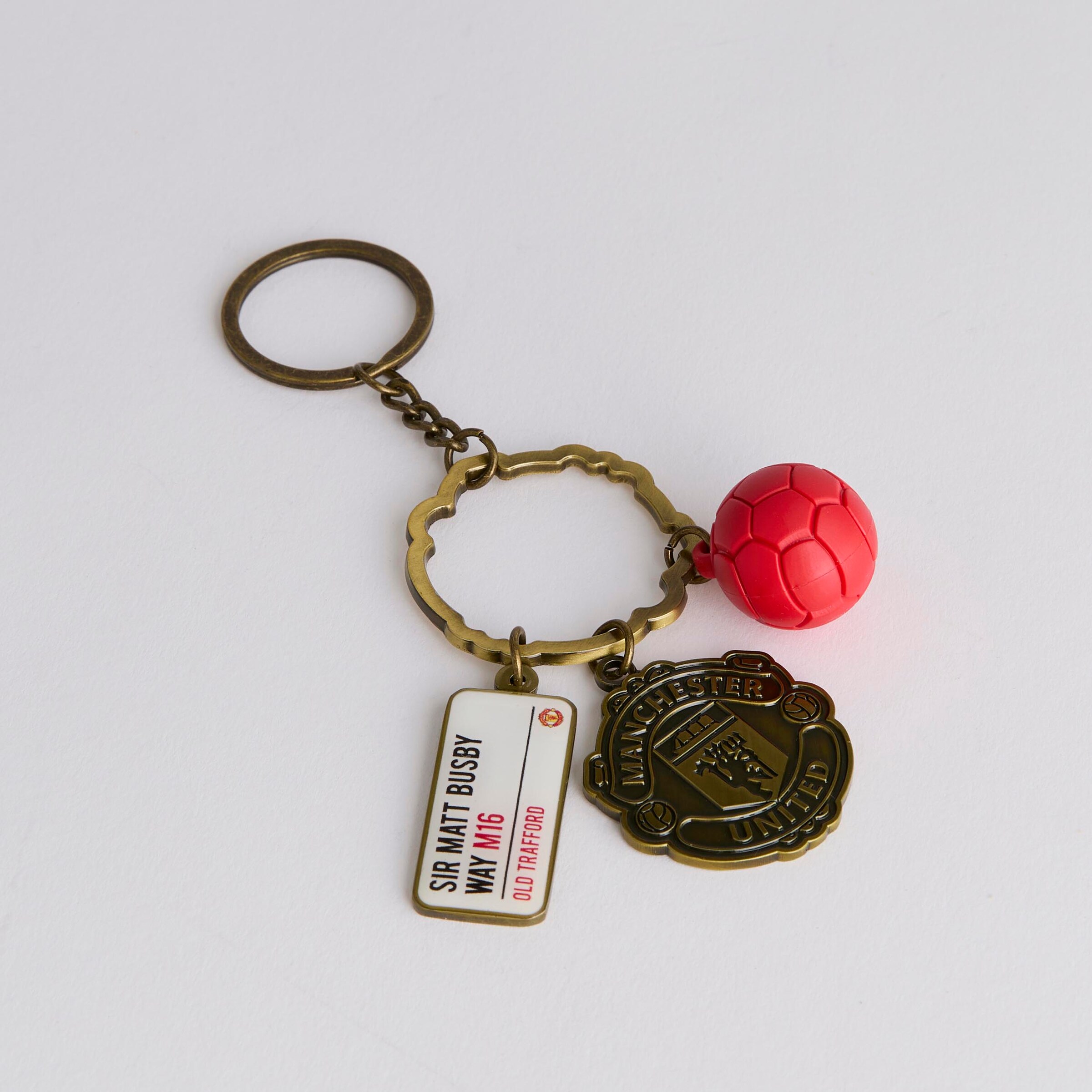 Manchester United Crest Charm Keyring Multi Multi Detail [2-4]