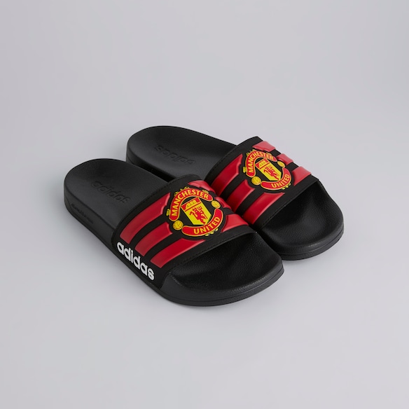 Manchester United x adidas Adilette Mens Slider Black Black