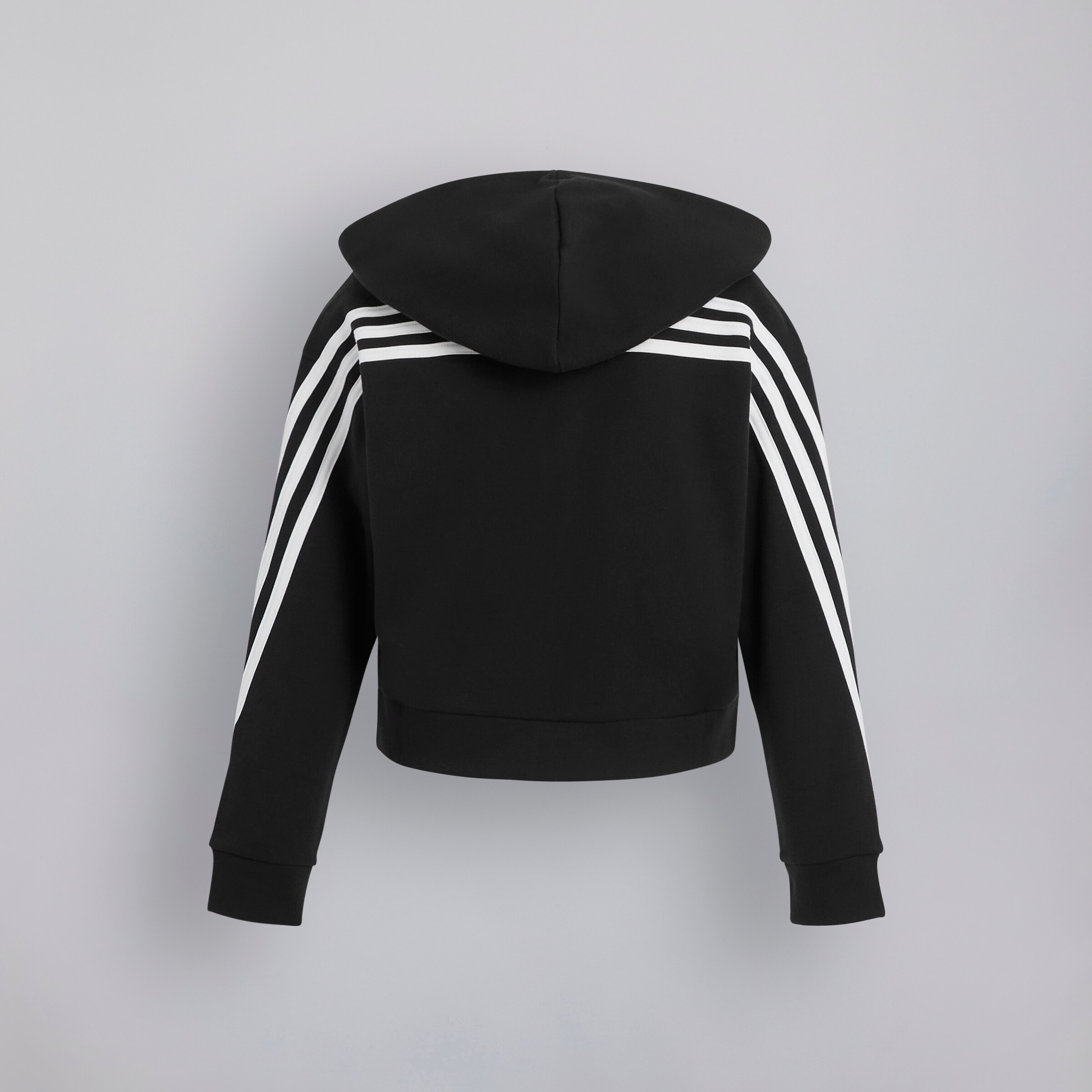 Manchester United x adidas Kids Future Icons 3-Stripes Full-Zip Hoodie Black Black Detail [2-2]