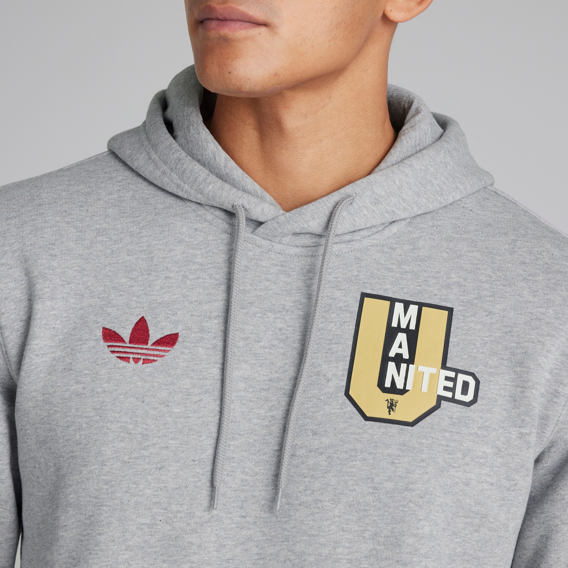 Manchester United VRCT Overhead Hoodie Grey Grey Detail [7-8]