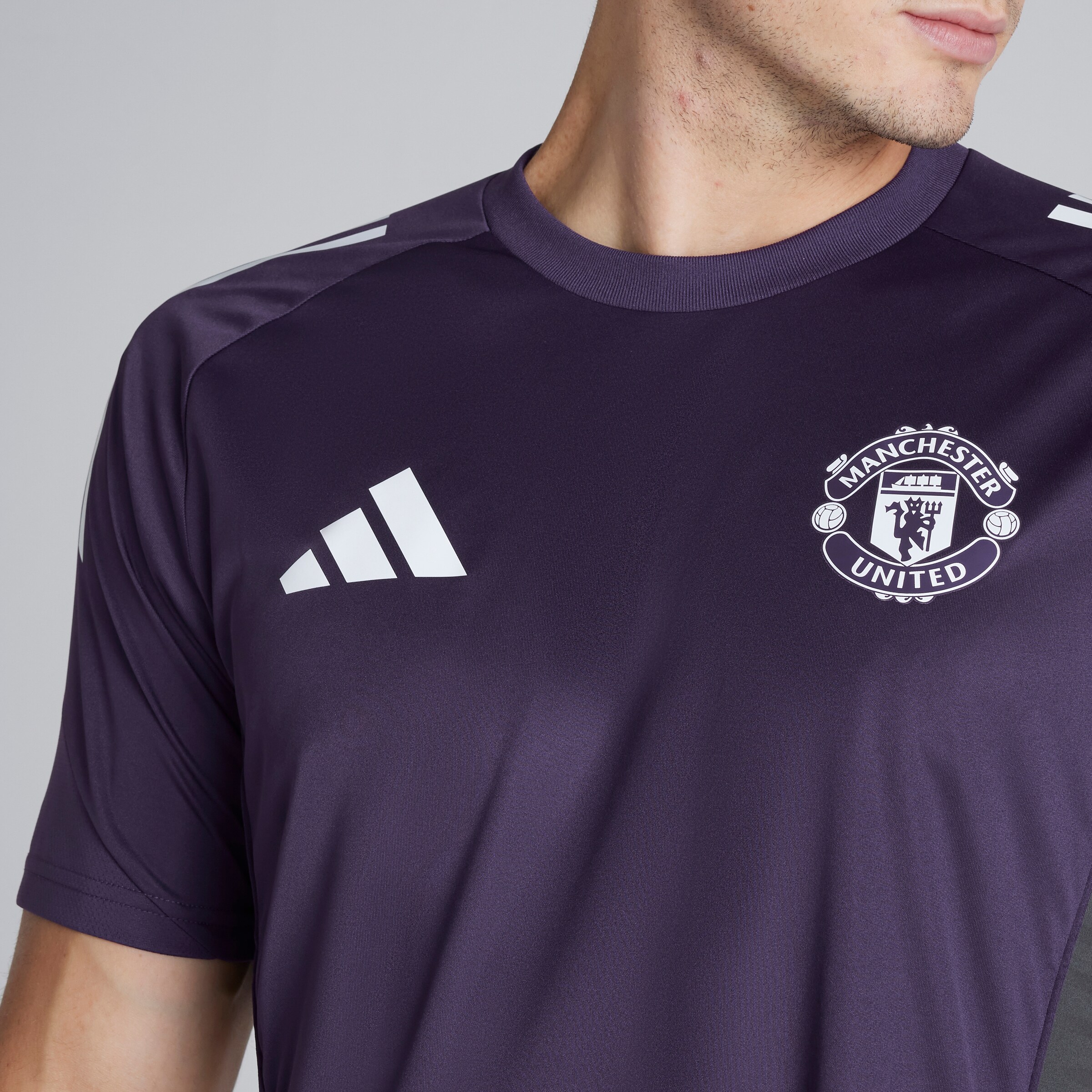 Manchester United Tiro 25 Competition Training Jersey Violet Détail [4-5]