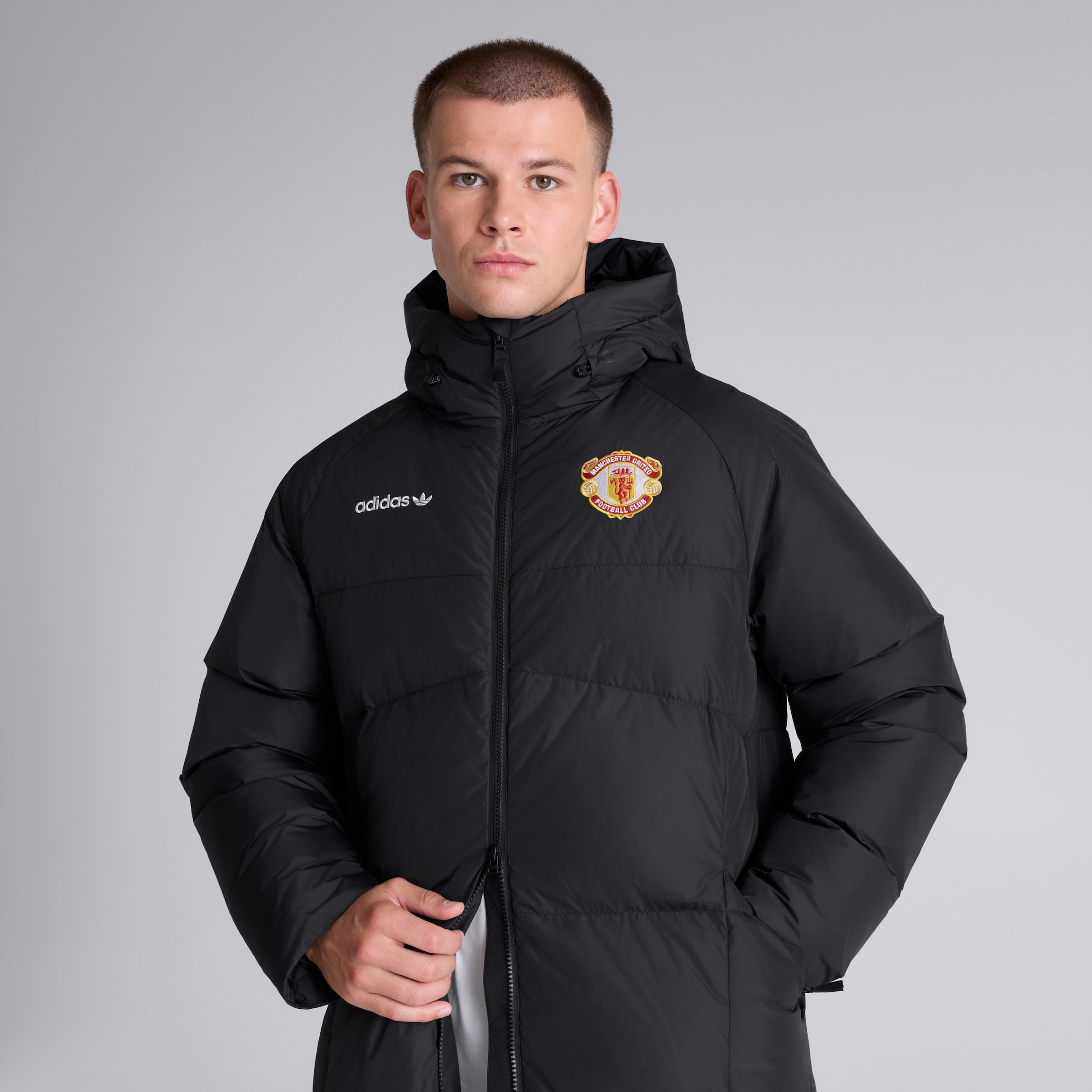 Manchester United x adidas EQT Down Jacket Black Black Detail [5-7]