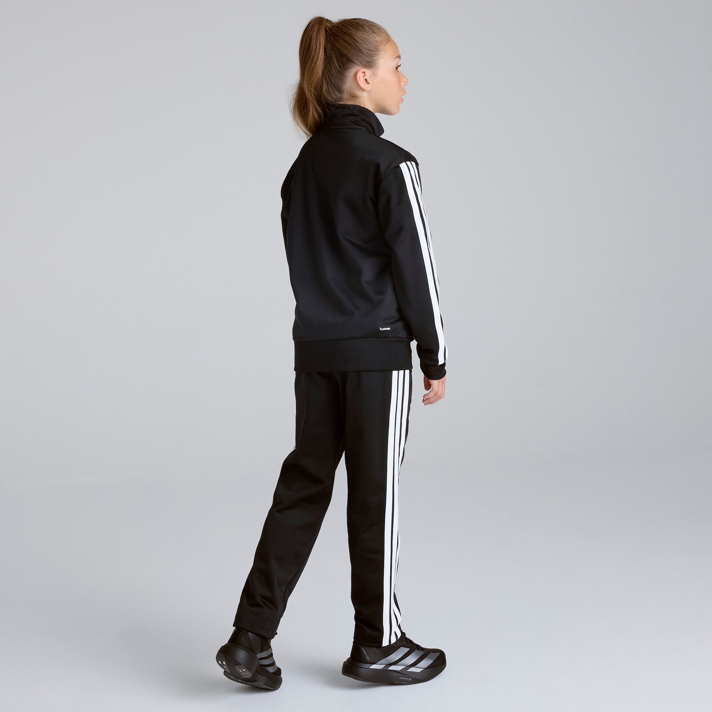 Manchester United x adidas Kids Essentials CLIMACOOL Tracksuit Black Black Detail [2-7]