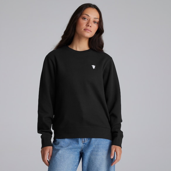 Manchester United Womens Devil Essentials Sweatshirt Black Black