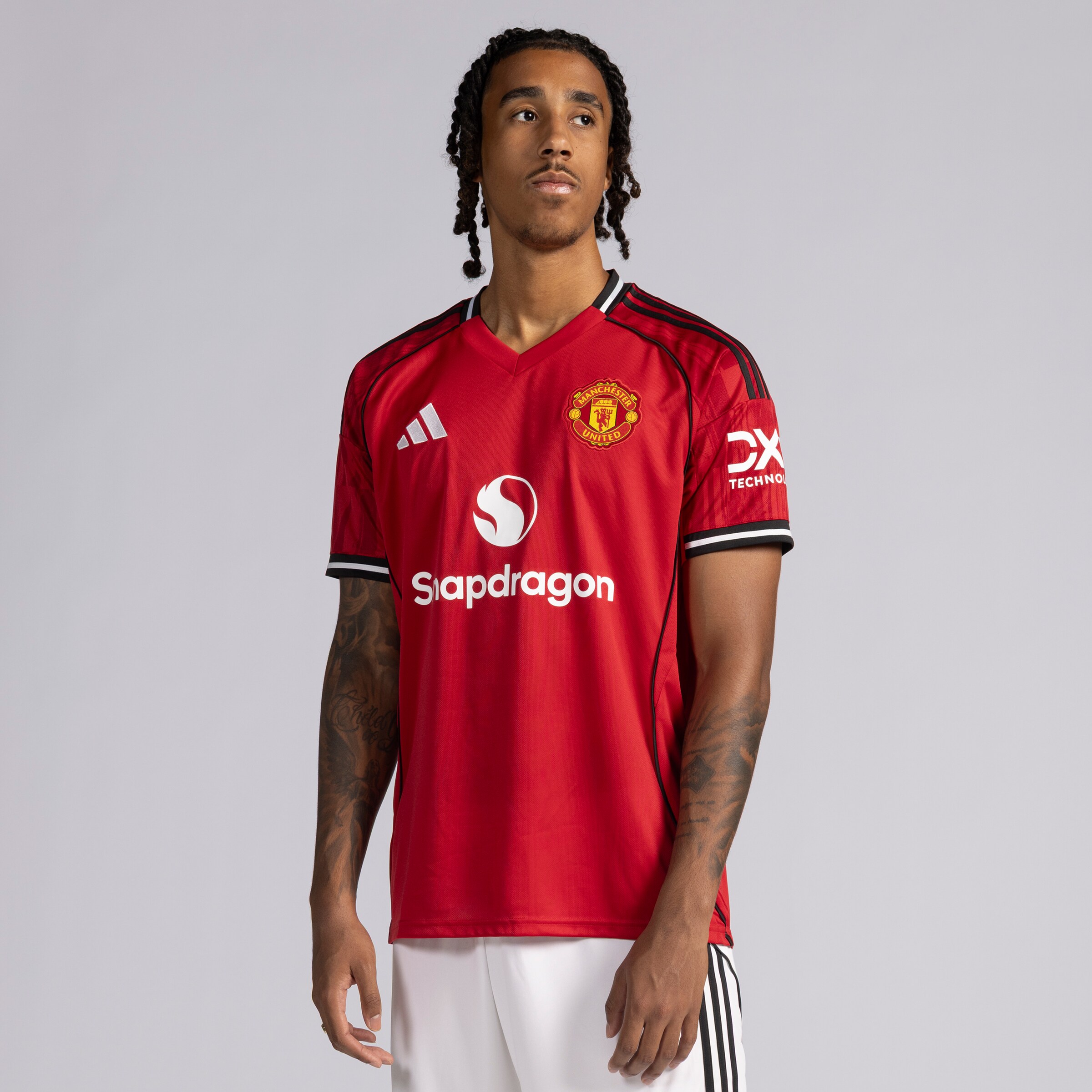 Manchester United 25/26 Home Jersey with Yoro 15 EPL Printing & Badge Red Detail [2-5]