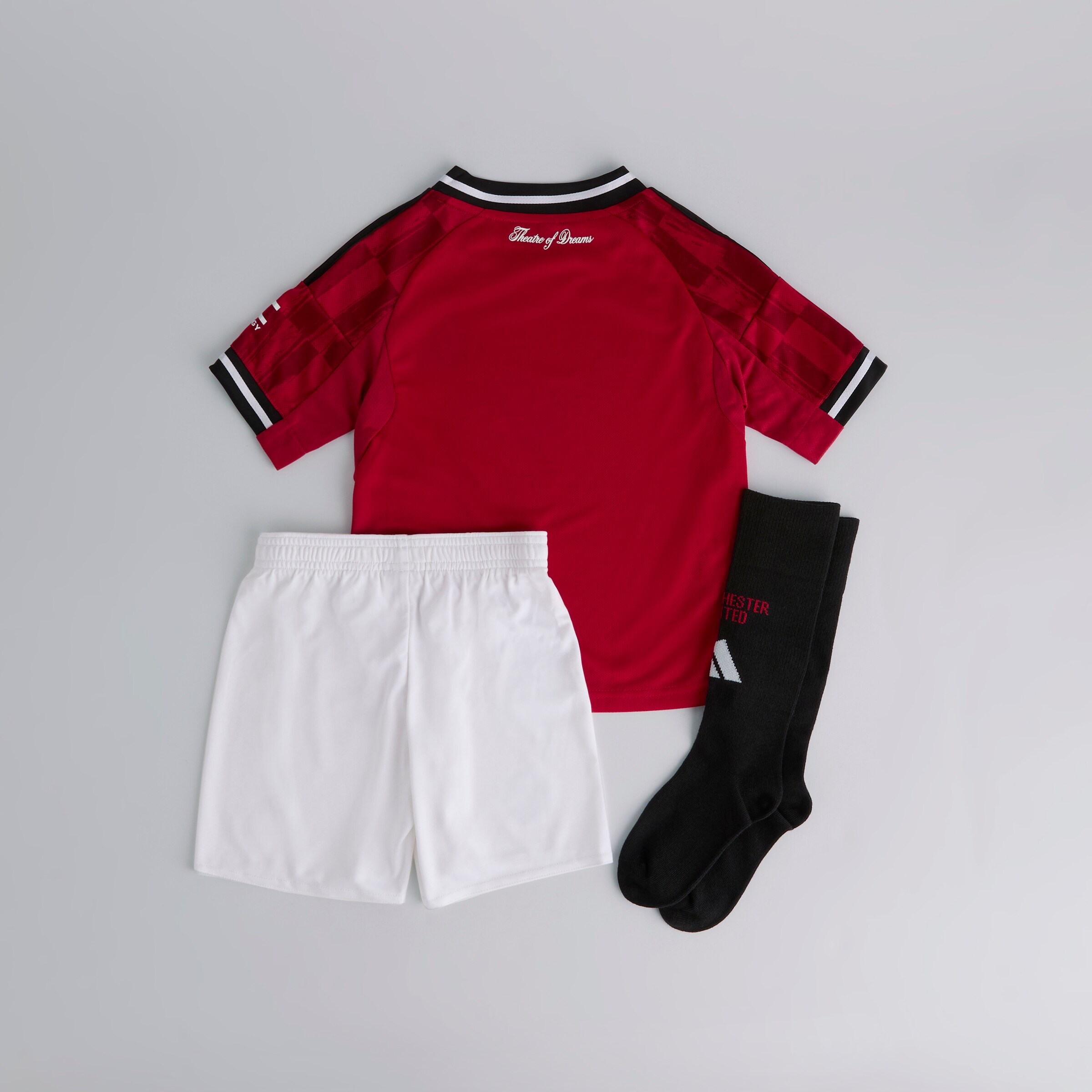 Manchester United Kids 25/26 Home Mini Kit Red Detail [9-11]