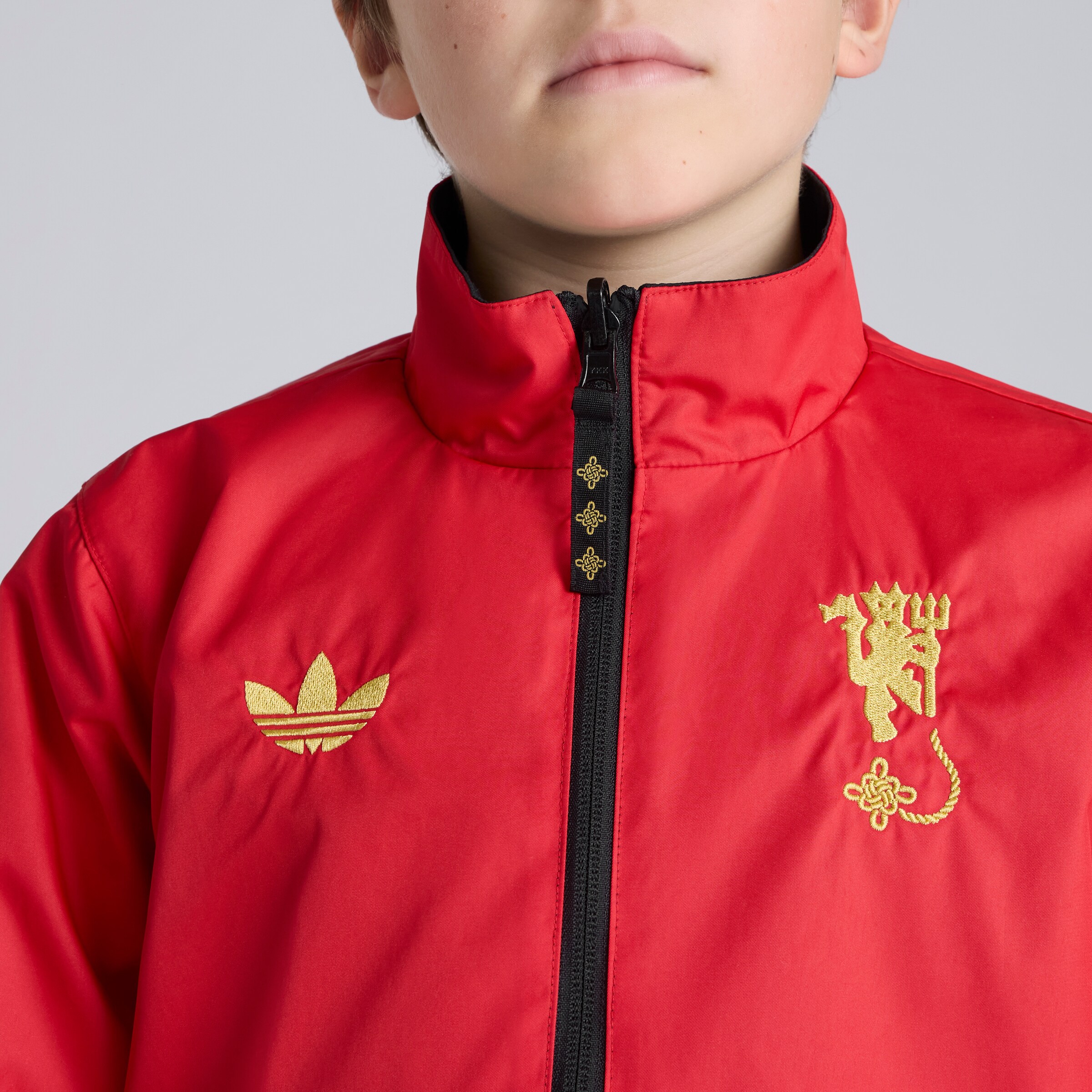 Manchester United Cultural Story Reversible Jacket Kids 검정색 세부 사항 [8-8]