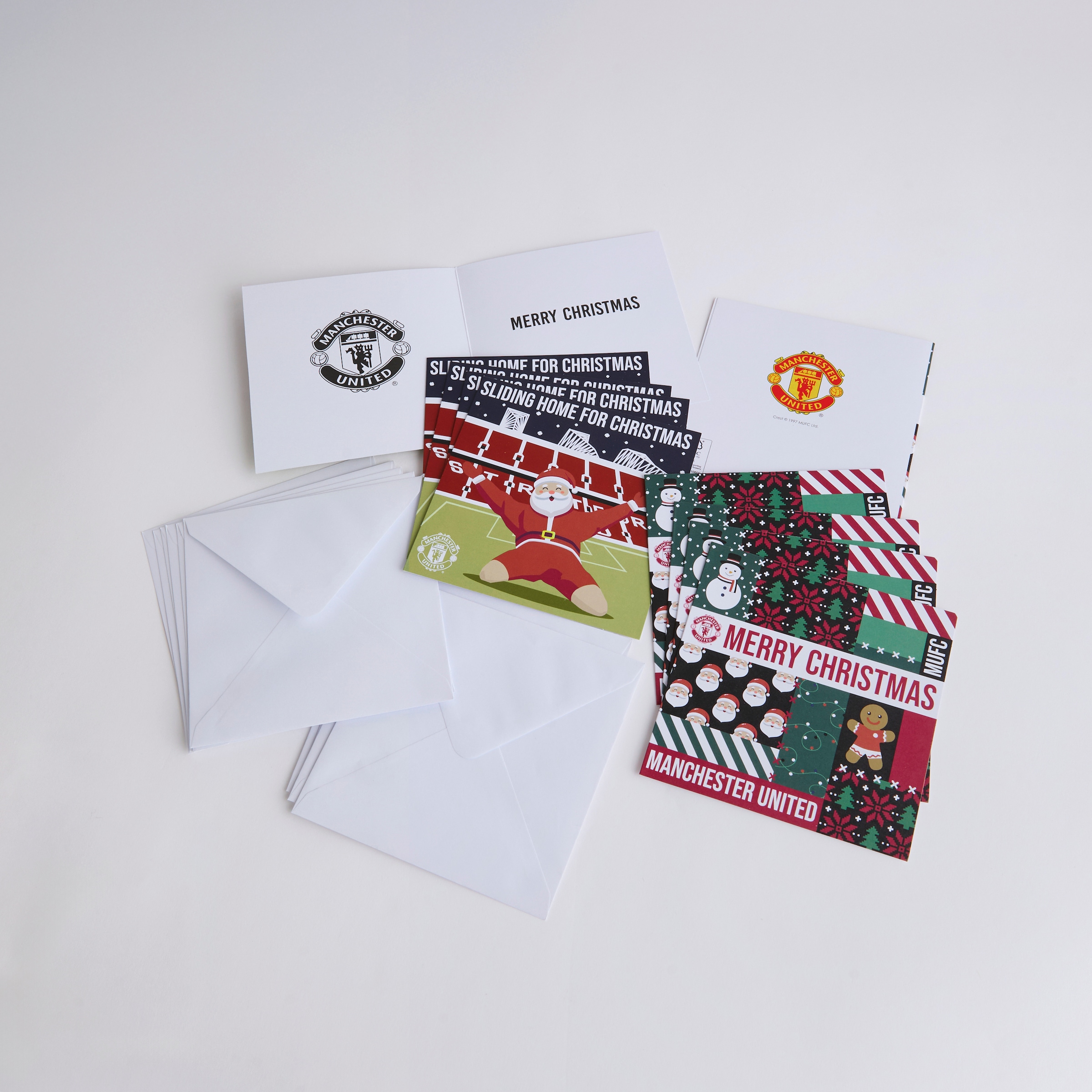 Manchester United Pack of 10 Christmas Cards Multi Multi