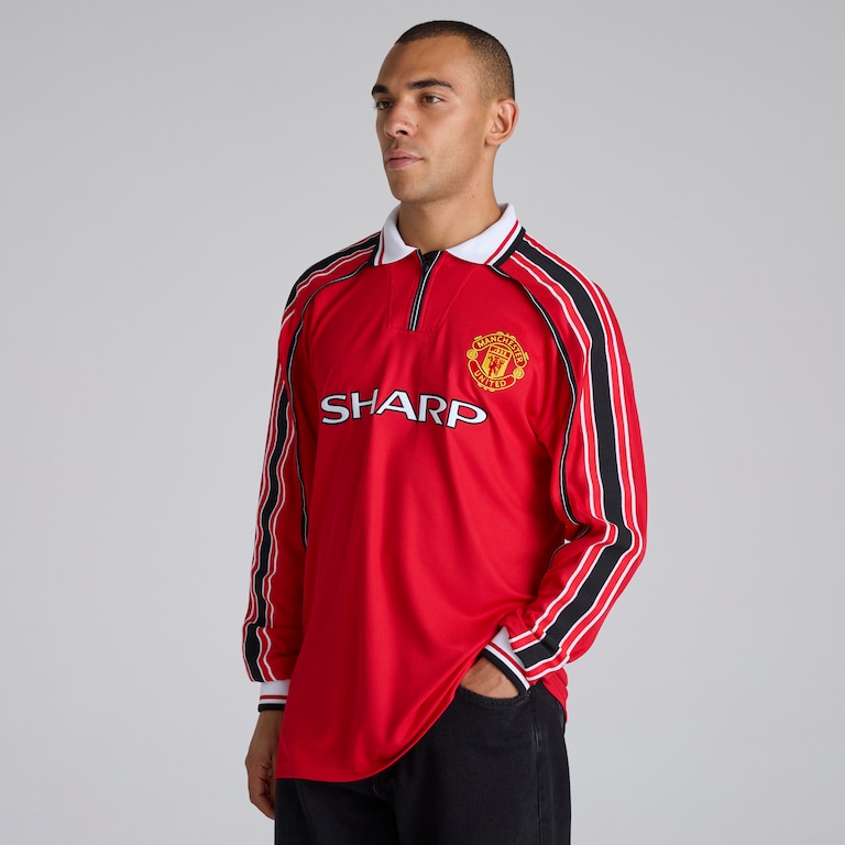 Manchester United Long Sleeve 1998-00 Home Shirt Red