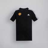 Manchester United x adidas Kids Essentials 3-Stripes Cotton T-Shirt Black