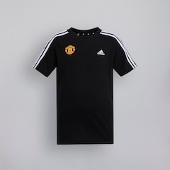 Manchester United x adidas Kids Essentials 3-Stripes Cotton T-Shirt Black