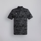 Manchester United x adidas Golf Go-To Printed Mesh Polo Shirt Black