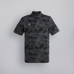 Manchester United x adidas Golf Go-To Printed Mesh Polo Shirt Black