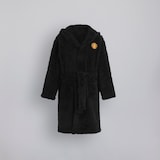 Manchester United Boys Sherpa Dressing Gown Black