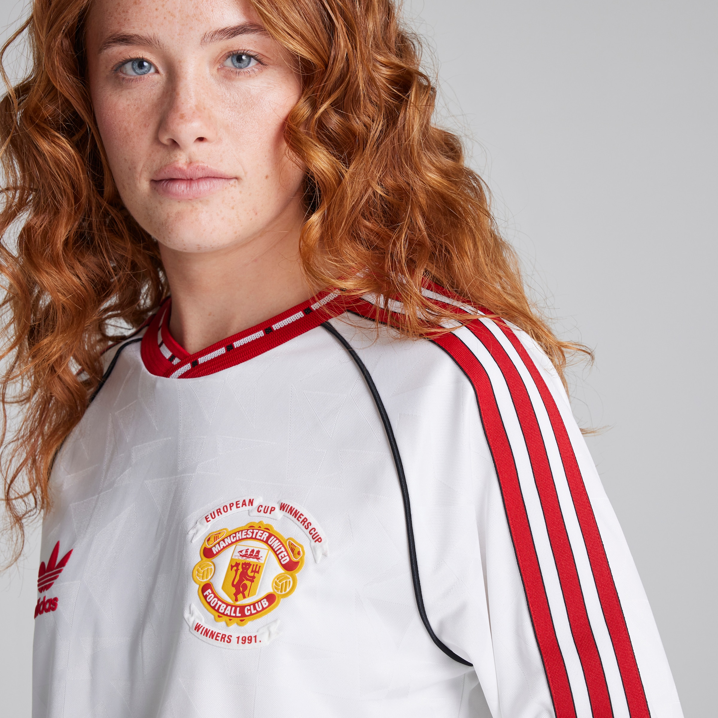 Manchester United x adidas Bring Back 1991 Away Long Sleeve Jersey White 白色 细节 [9-12]