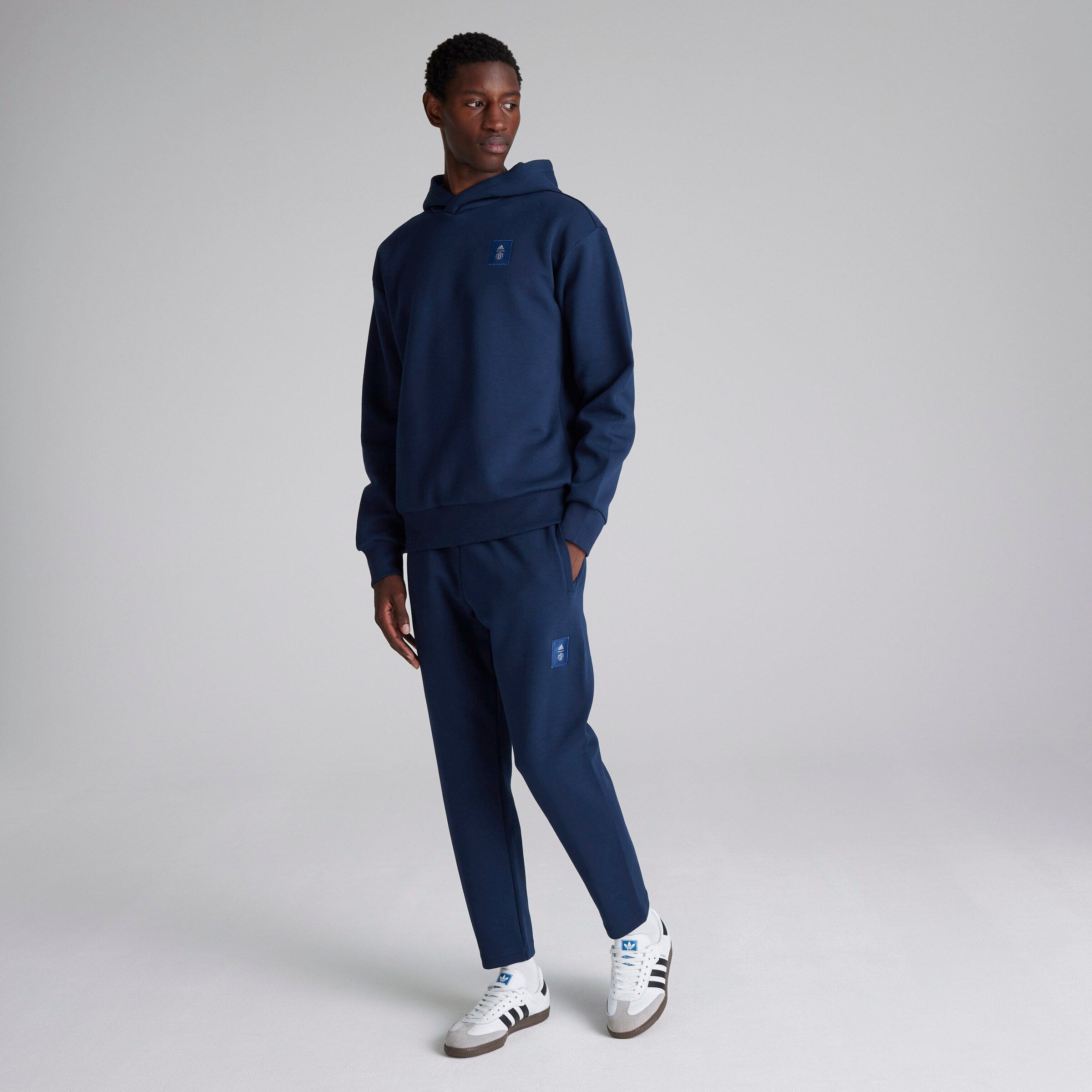 Manchester United Seasonal Doubleknit Pantalon de Survêtement Bleu Bleu Détail [3-6]