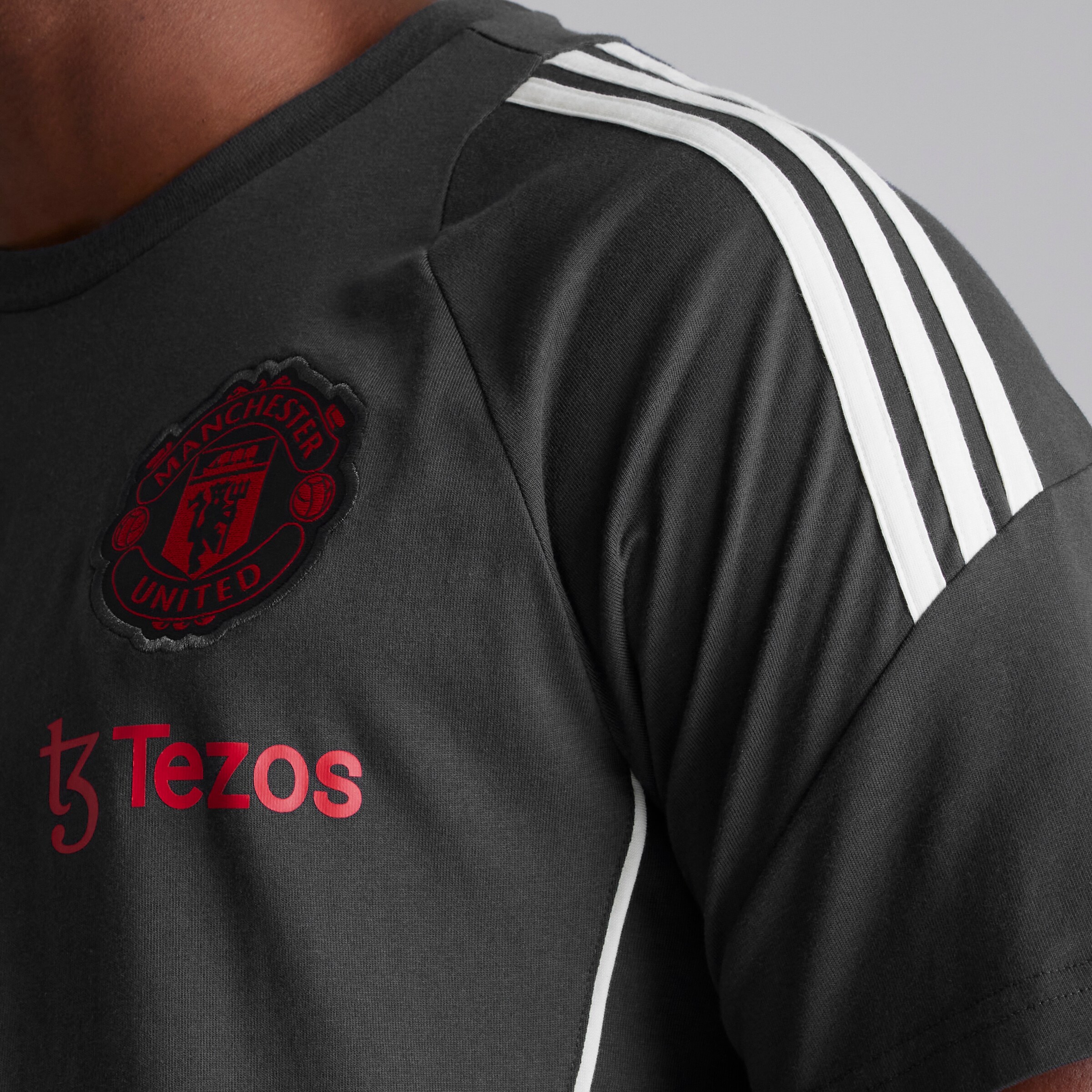 Manchester United European Training Tiro 24 T-Shirt Dark Grey Gris Détail [4-5]