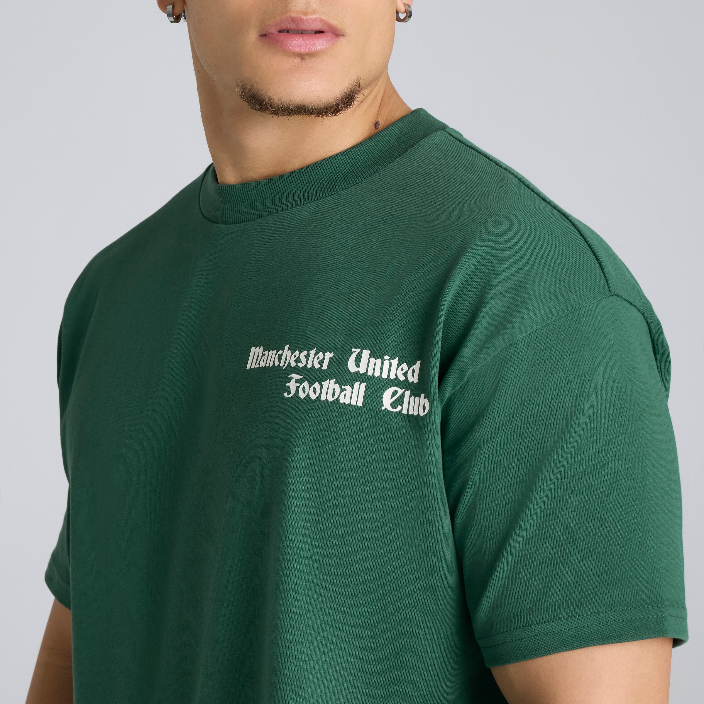 Manchester United Archive T-Shirt Green Vert Détail [5-5]