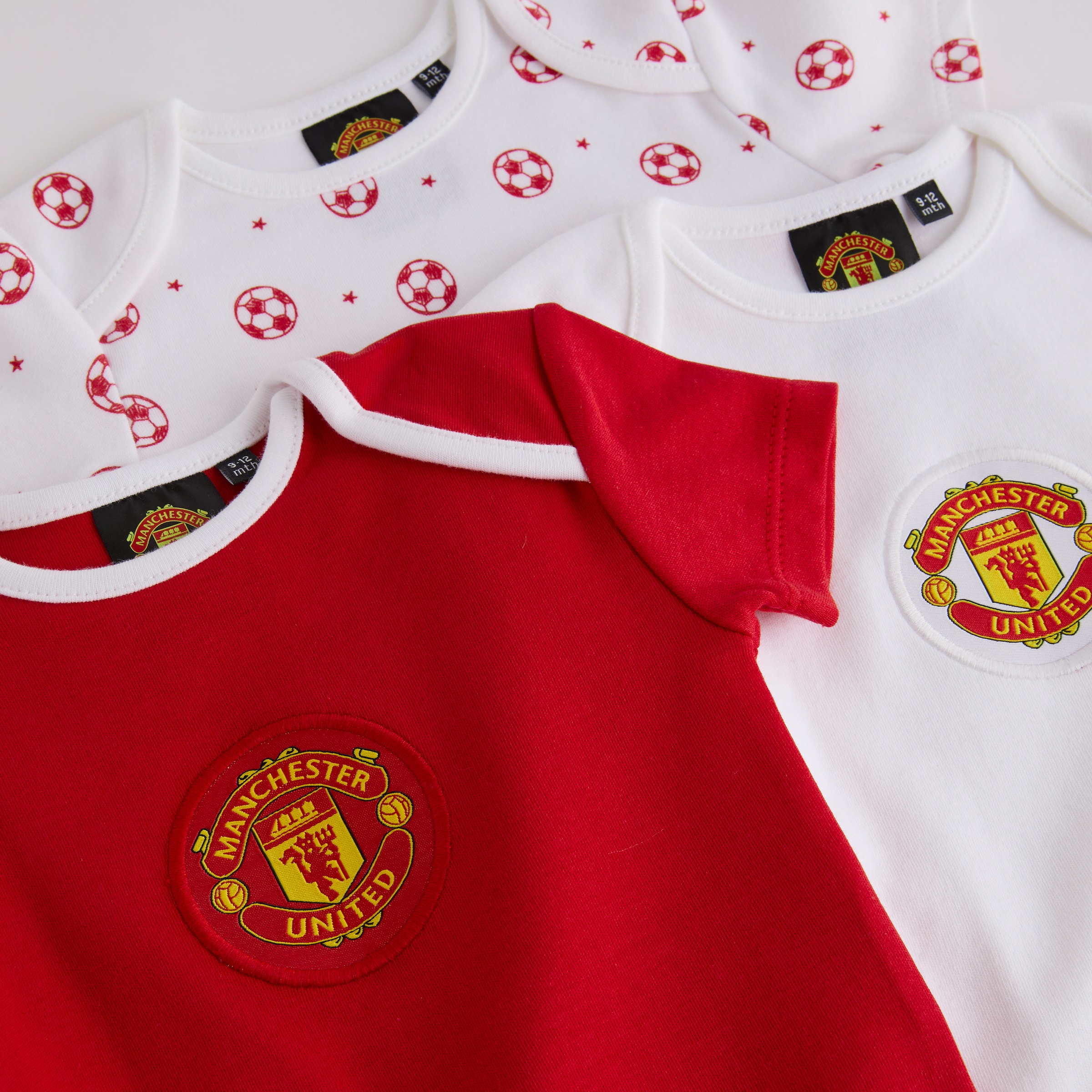 Manchester United Baby Printed Bodysuits 3 Pack Multi Multicolore Détail [3-4]