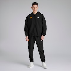 Manchester United x adidas Essentials Woven Cargo Tracksuit Black