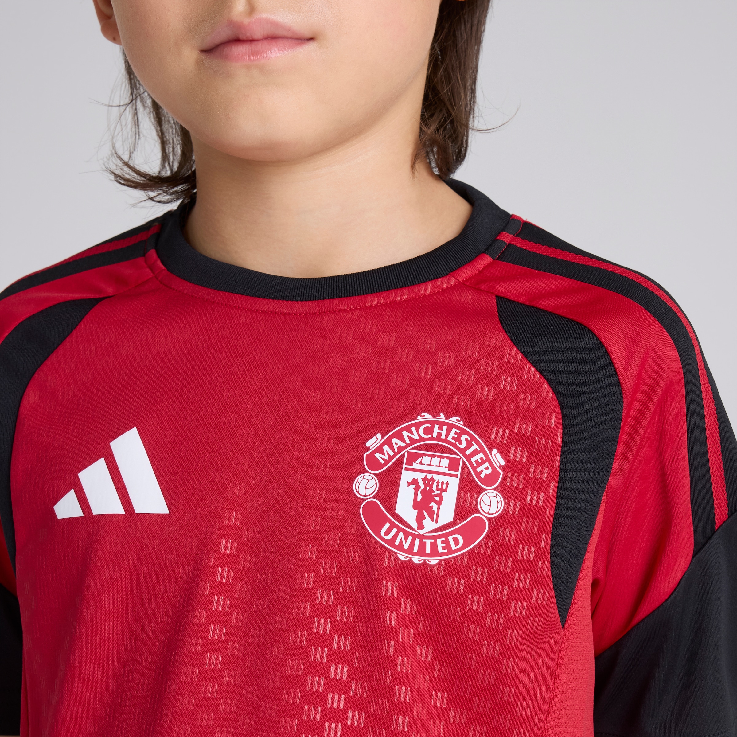 Manchester United Kids 26/27 Training Tiro Jersey Red Red Detail [5-5]