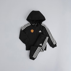 Manchester United x adidas Infant Essentials Full Zip Hooded Jogger Set Black