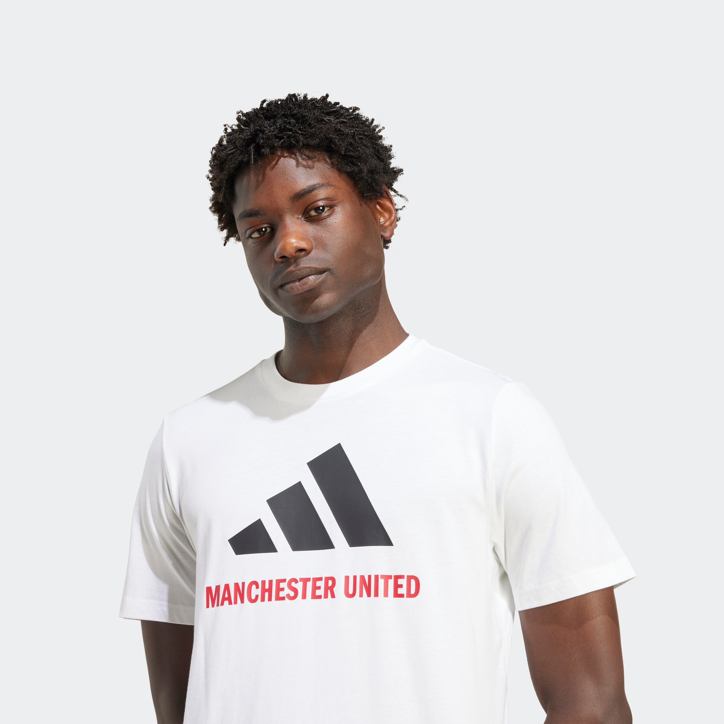 Manchester United x adidas Seasonal Graphic T-Shirt Blanc Détail [4-5]