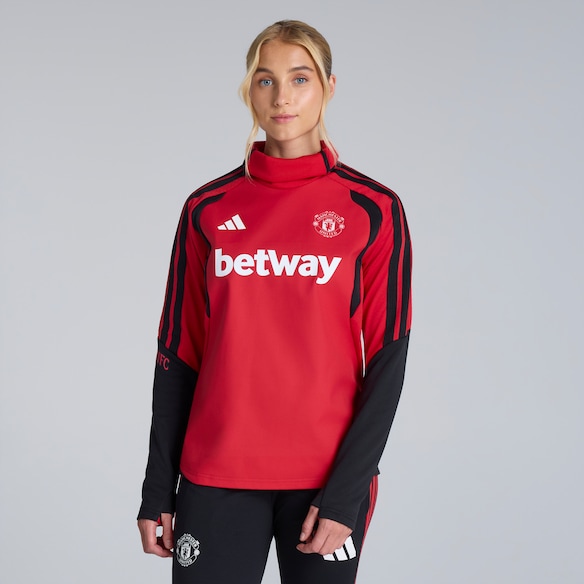 Manchester United Womens 26/27 Training Tiro Authentic Warm Top Red (Sponsored) Red