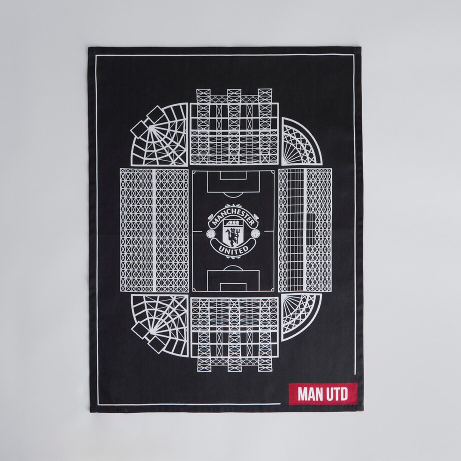 Manchester United FC Large Beach Towel – 100% Cotton, Red & White, Official MUFC Merch