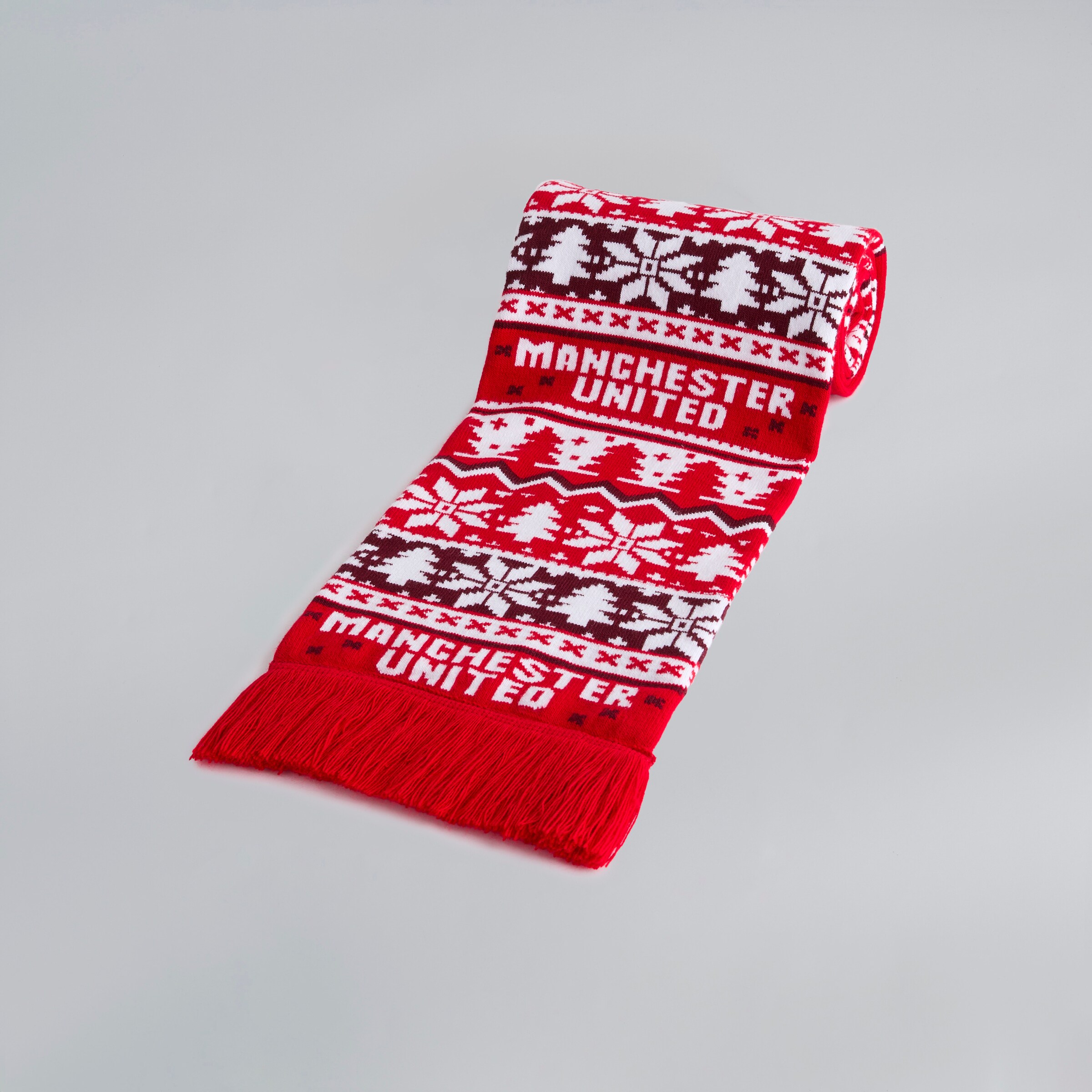 Manchester United Christmas Scarf Red Red Detail [3-3]