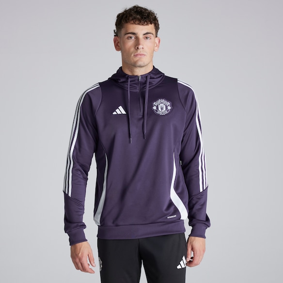 Manchester United Tiro 25 Competition Training Hoodie Púrpura