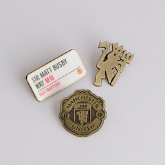 Manchester United Badge Set 3 Pack Multi