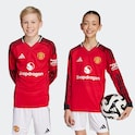 Manchester United Kids 25/26 Home Long Sleeve Jersey