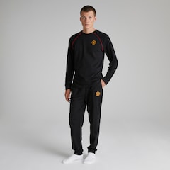 Manhester United Mens Long Sleeve Pyjama Set Black