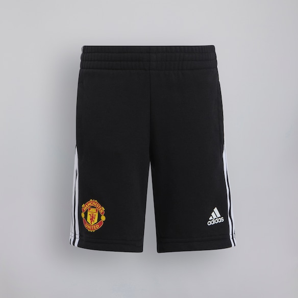 Manchester United x adidas Little Kids Essentials 3-Stripes Shorts Black Black