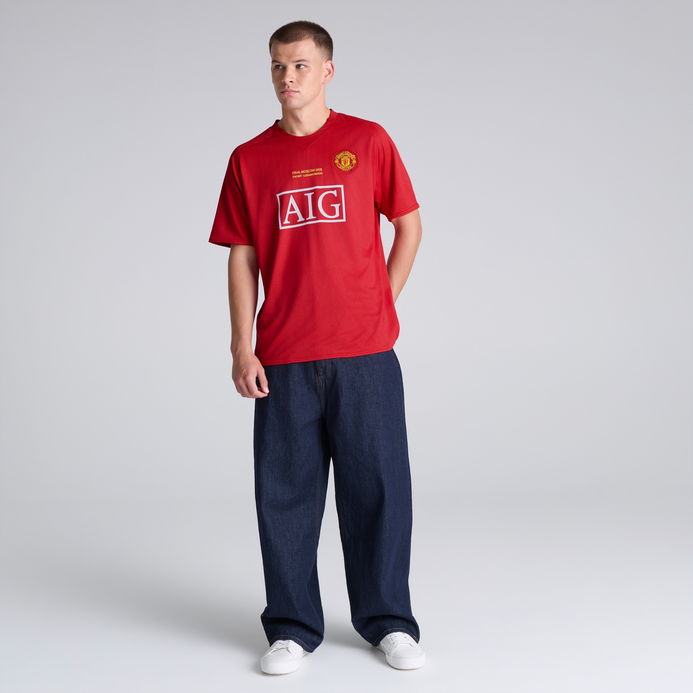 Manchester United 2007-09 Retro Home Champions League Final Shirt Red Rot