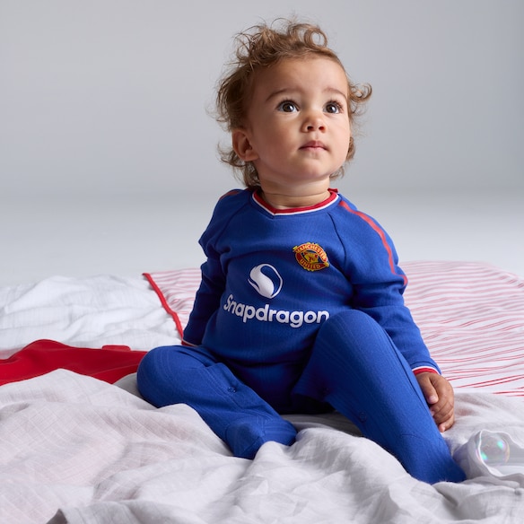 Manchester United Baby 26/27 Away Sleepsuit Blue Blue