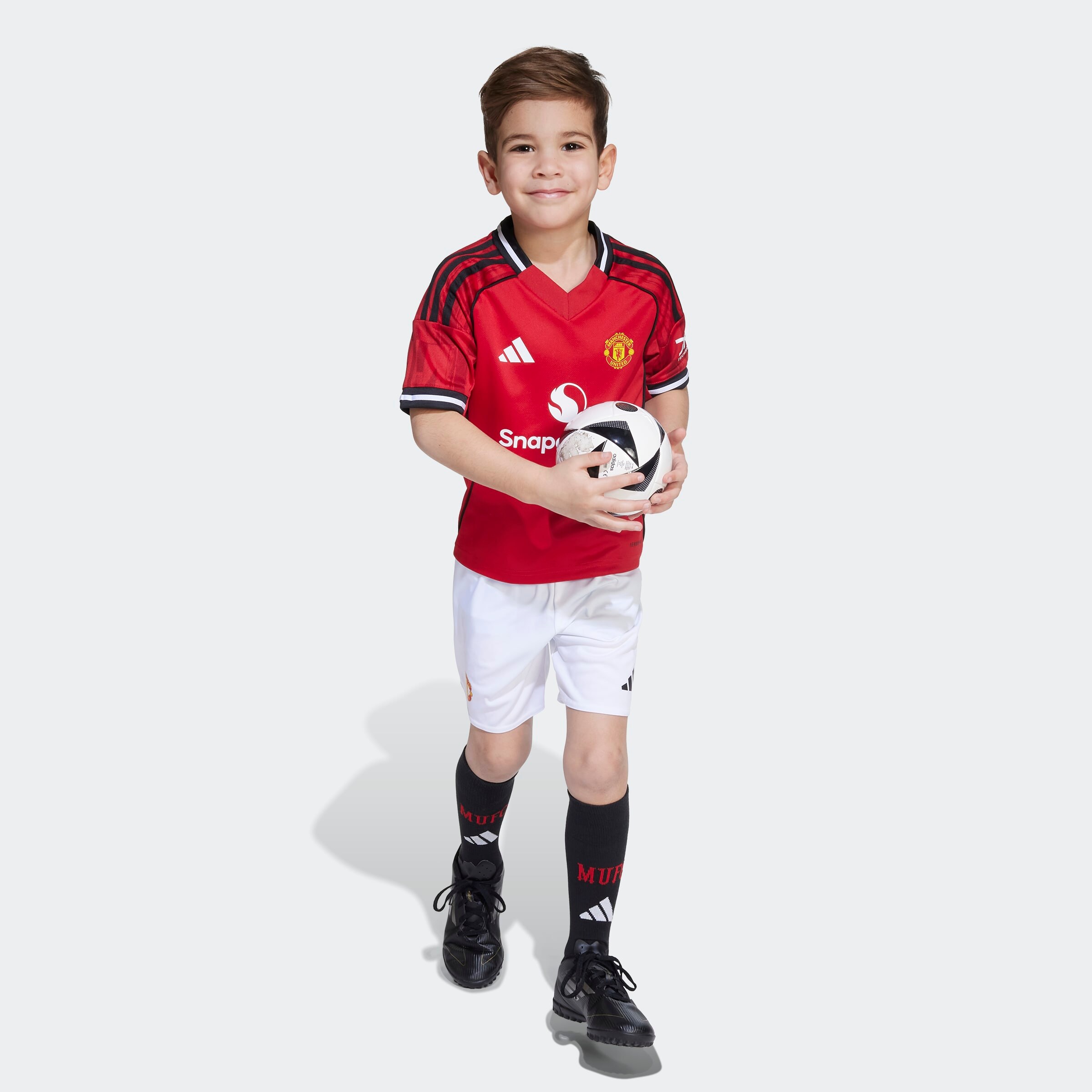 Manchester United Kids 25/26 Home Mini Kit Red Detail [5-11]