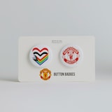 Manchester United Love United Button Badge Set White