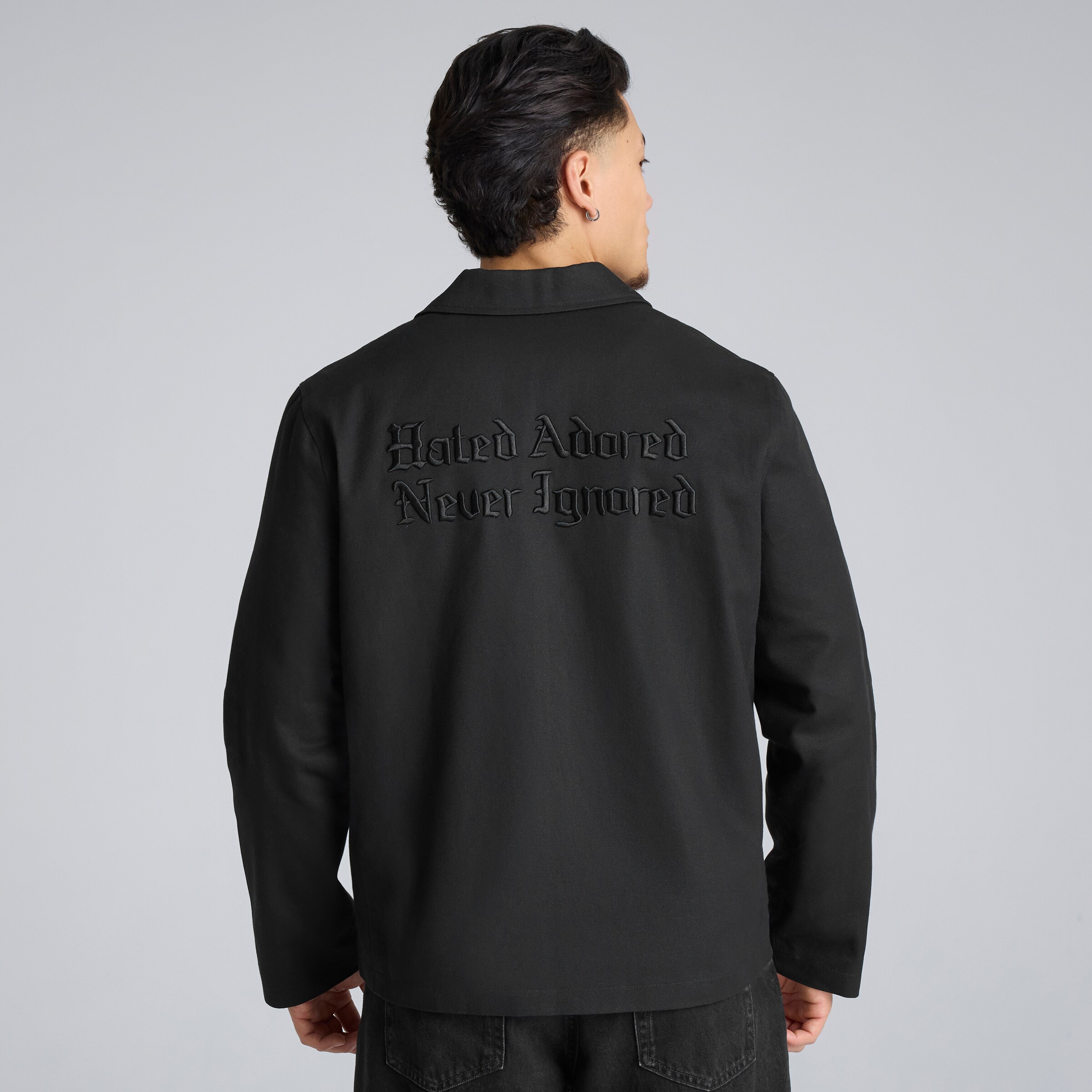 Manchester United Hated Adored Never Ignored Field Jacket Black Black Detail [2-6]