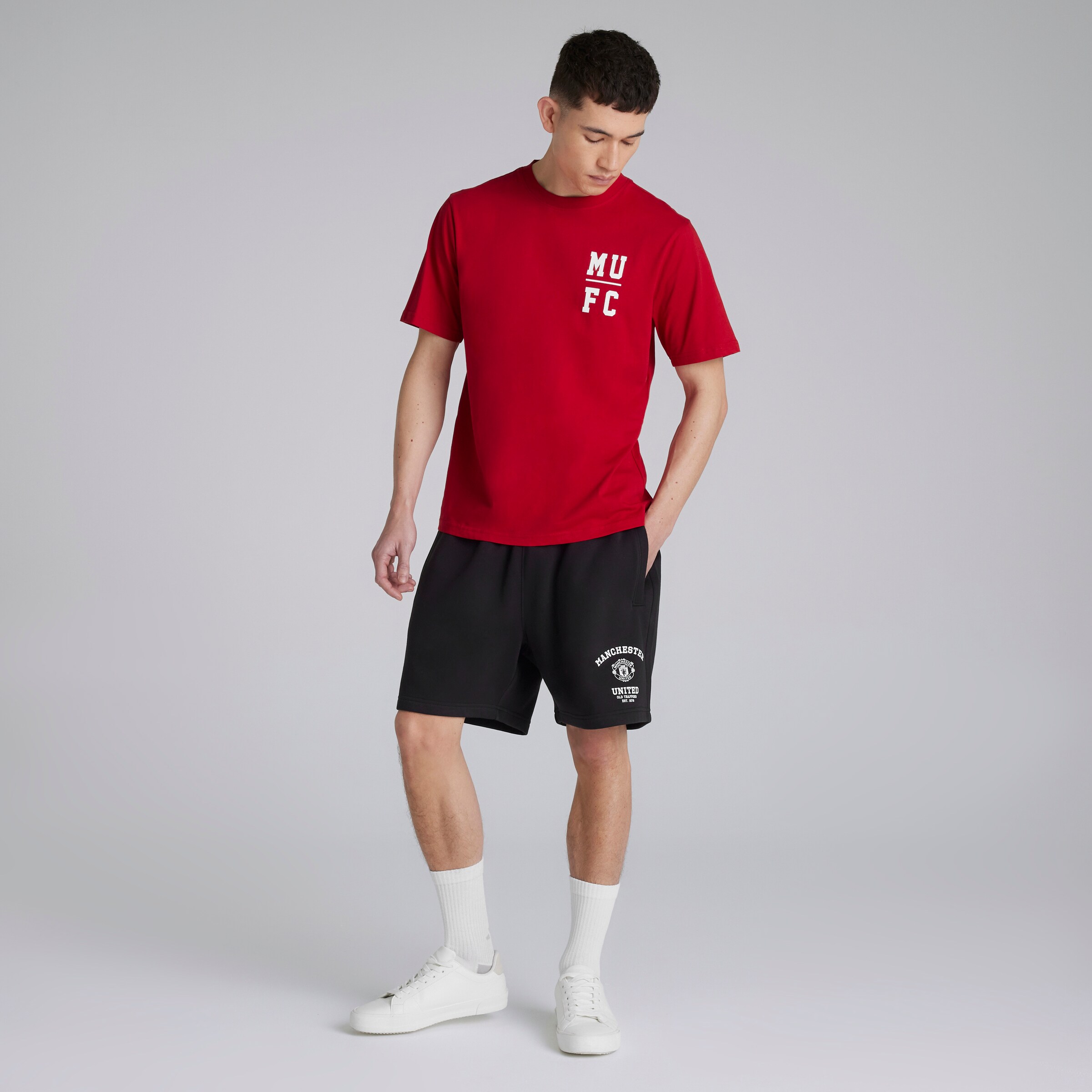 Manchester United Varsity Shorts Black Noir Détail [3-5]