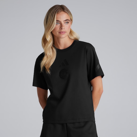 Manchester United x adidas Womens Z.N.E. T-Shirt Black Black