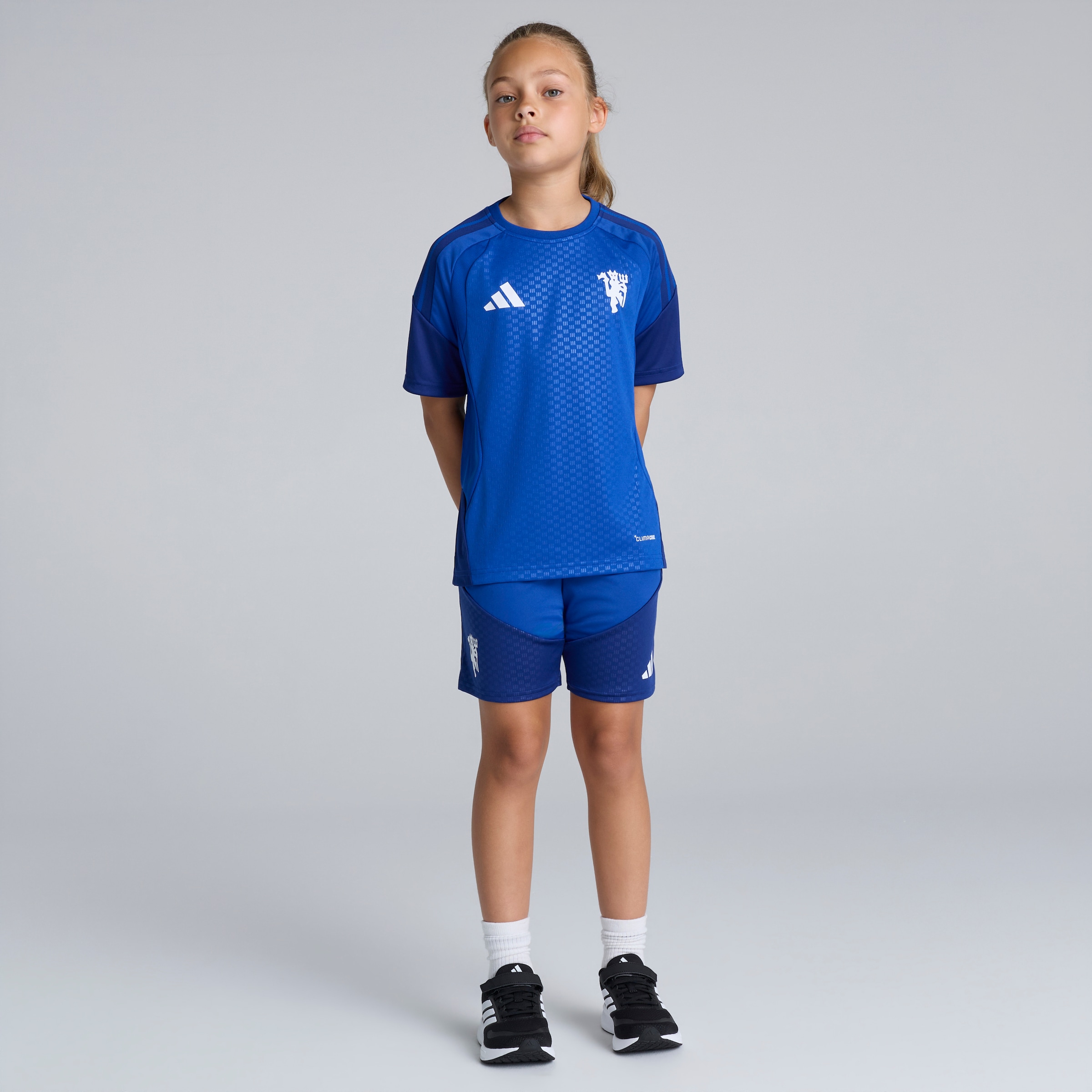 Manchester United Kids 26/27 Cup Training Tiro Jersey Blue 蓝色 细节 [3-5]