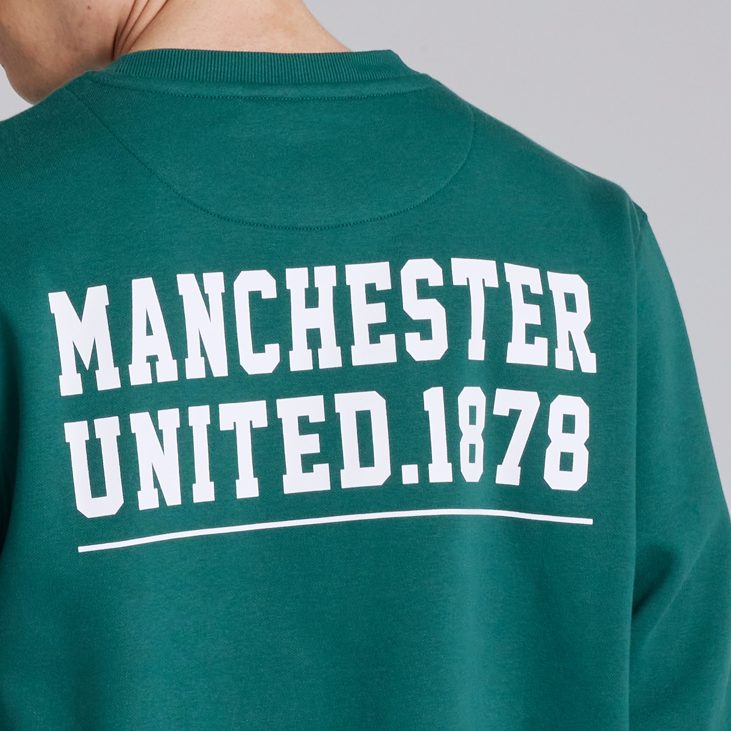 Manchester United Varsity Back Print Sweatshirt Green Green Detail [4-5]