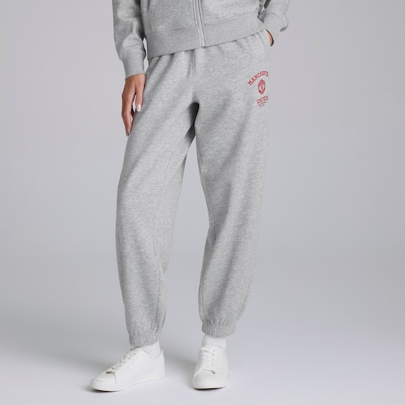 Manchester United Womens Varsity Joggers Grey Grey