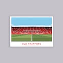 Manchester United Old Trafford SAF Illustration Poster A2 Multi