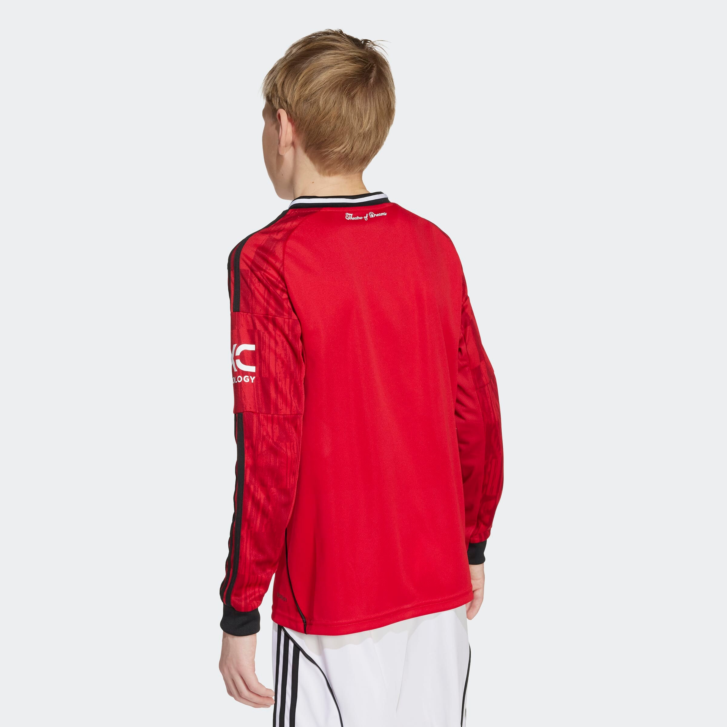 Manchester United Kids 25/26 Home Long Sleeve Jersey Red Detail [3-9]