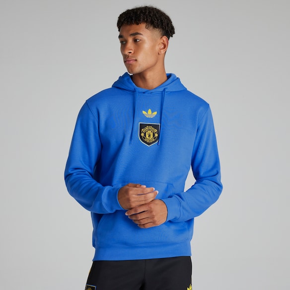 Manchester United x adidas LFSTLR Hoodie Blue Blau