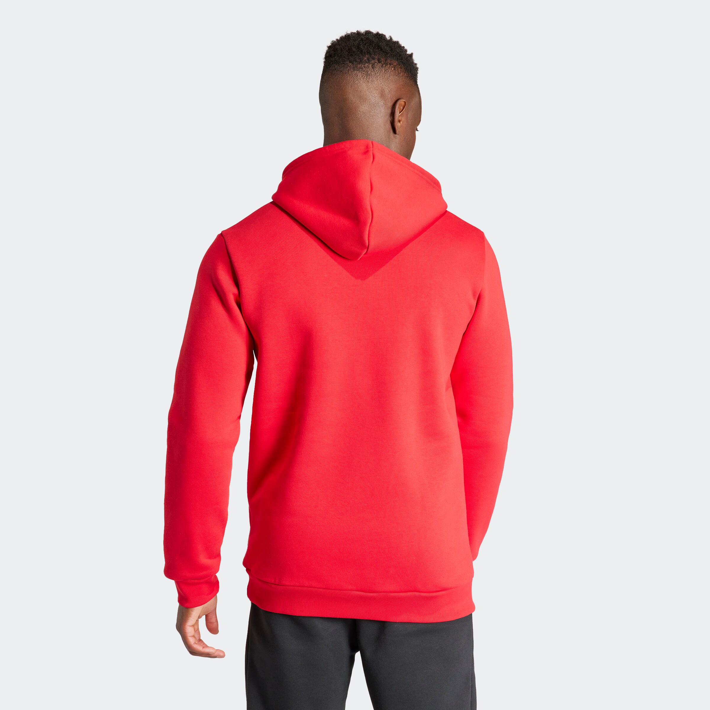 Manchester United Essentials Trefoil Hoodie Red Detail [2-4]